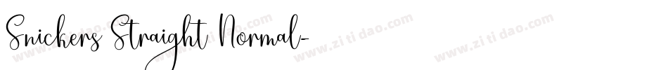 Snickers Straight Normal字体转换